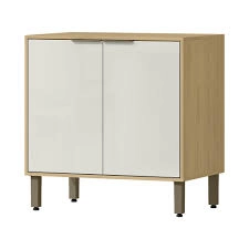 Balcão 080 Glória Castanho/Off White (BGL01) MX MÓVEIS 
