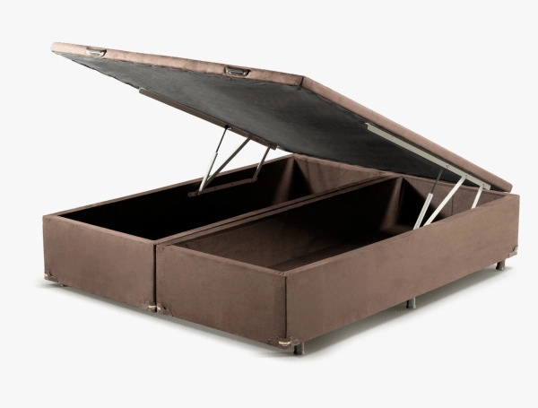 Base Cama Box Baú Queem 158x188x32 Soberano Marron NEWSONNO 