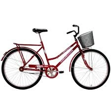 Bicicleta Feminina  A26 Vermelho Classic New CP com Cesta (6850) Dalannio Bike