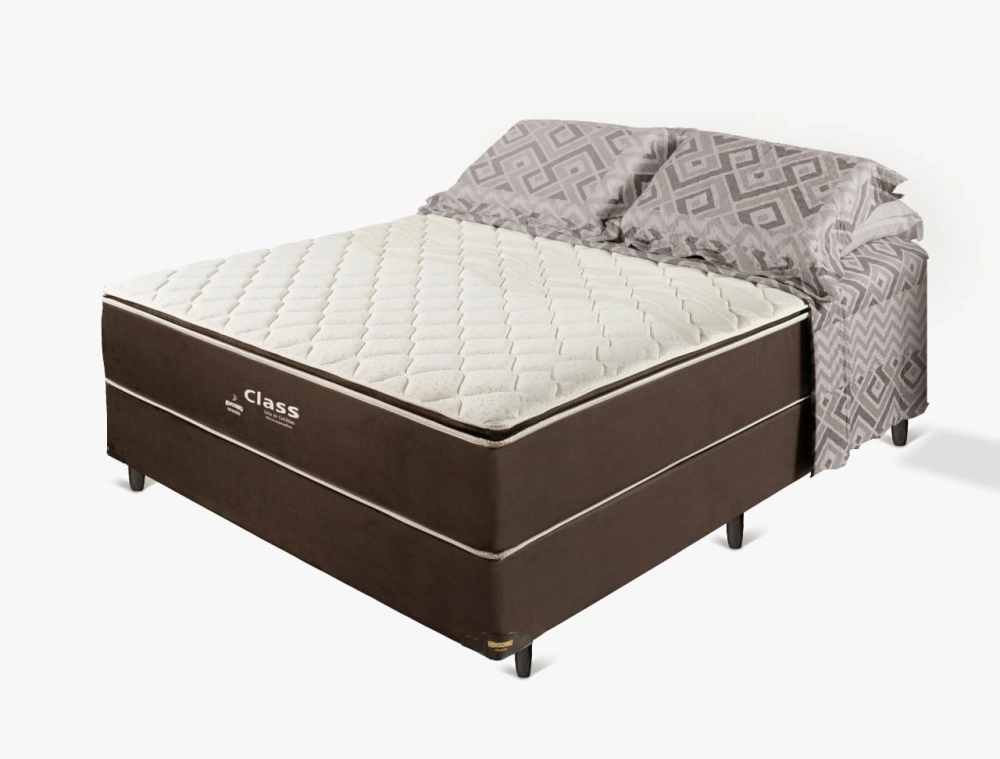 Cama Box Casal (Box + Colchão) 138X35 Class D-33 com Massageador NEWSONNO 