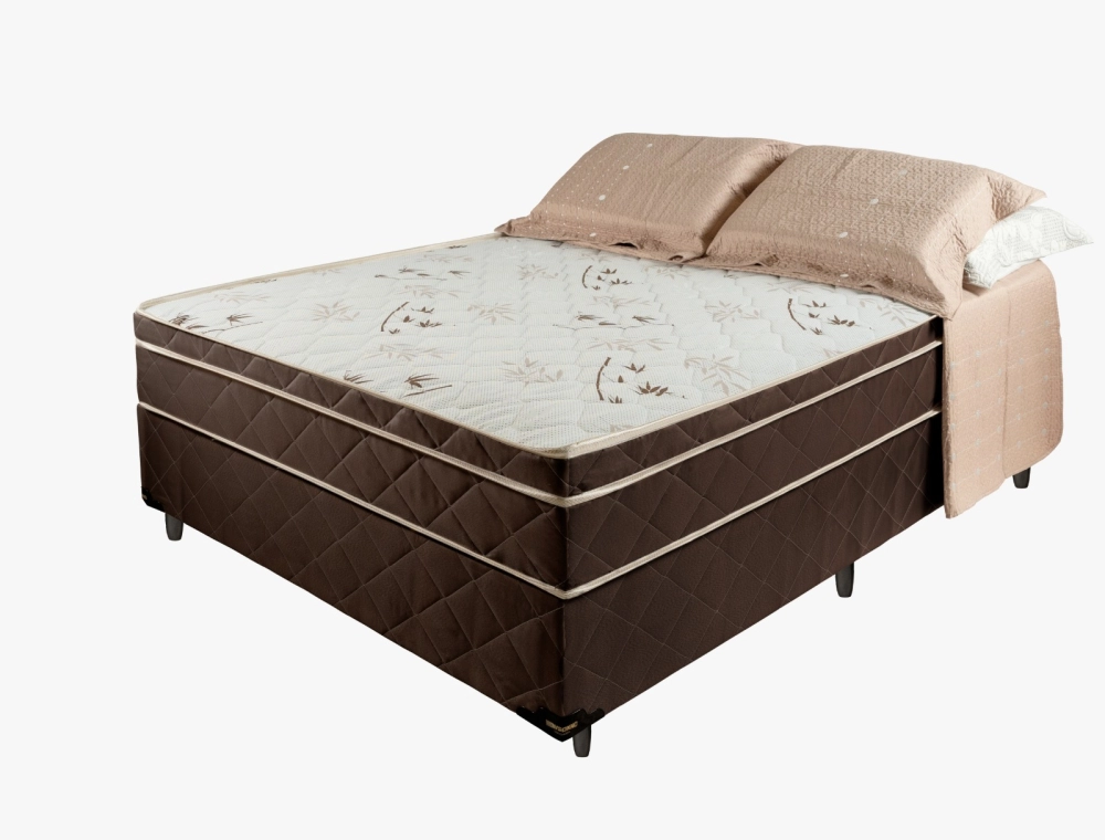 Cama Box Casal (Box+Colchão) 138x188x31Magnus Confort Plus Mola Ensacada NEWSONNO 