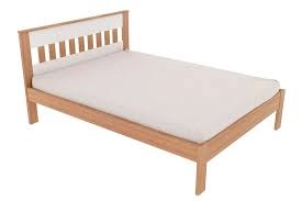 Cama Casal CM-8007 Amendoa/Branco Tecno Mobili 