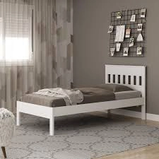 Cama de Solteiro CM-8006 Branco Tecno Mobili 