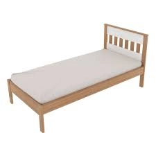 Cama Solteiro CM-8006 Amêndoa/Branco TECNO MOBILI 