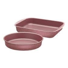 Conjunto de Assadeiras Tramontina 2 peças Alumínio Rosa (20099/486)