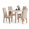 Conjunto de Mesa Quadrada Dubai com 04 Cadeira Delta MADETAL