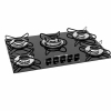  Cooktop 5B Vidro Preto Tripla Chama CHAMALUX