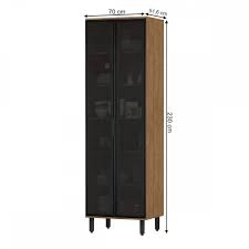 Cristaleira Toscana Freijo 100% MDF (PTO02) MX MÓVEIS 