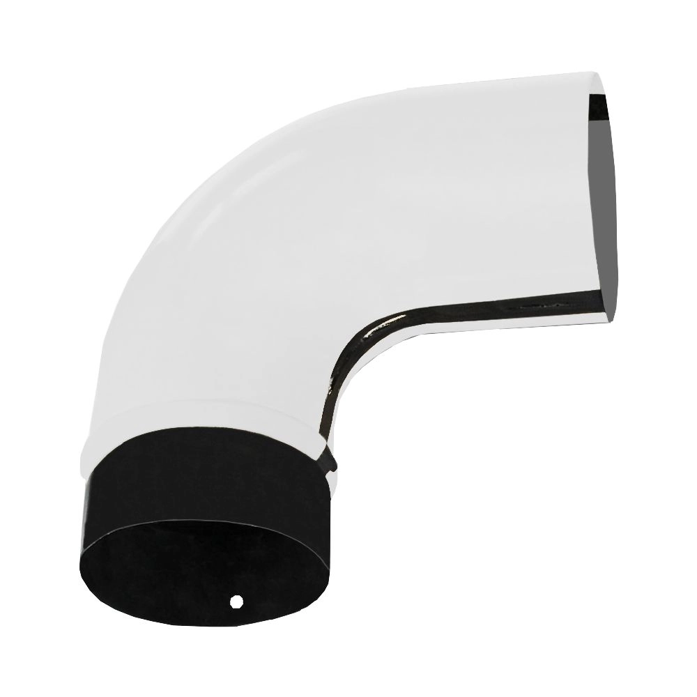 Curva Chaminé Esmaltada Branco 110mm (7577) VENAX