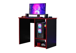 Escrivaninha Gamer (4041) Preto/Vermelho J&A MOVEIS 