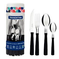 Faqueiro 24Pcs Tramontina New Kolor Preto 
