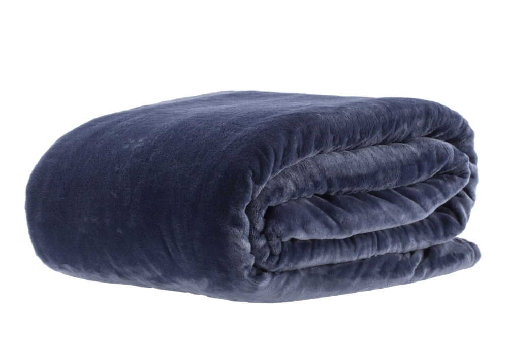 Manta Queen 220x240 Corttex Turim Marinho 250g