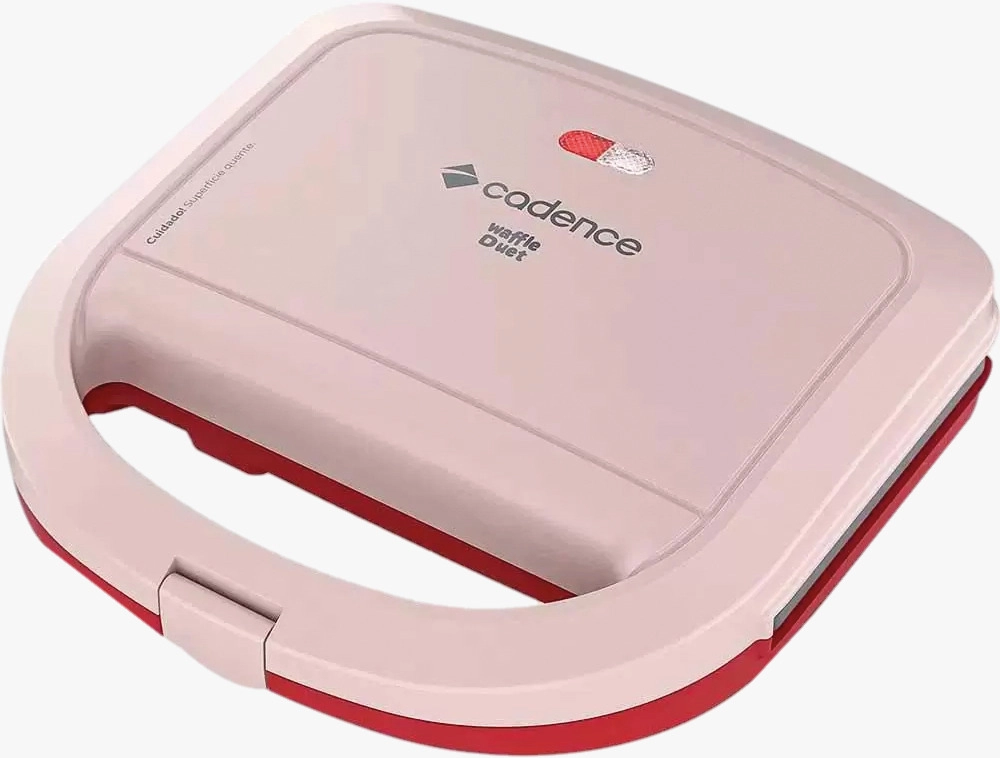 Máquina de Waffes Duet WAF200 Rosa/Vermelha CADENCE 