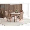 Mesa Quadrada Dubai 090X090 com 04 Cadeiras Grécia MADETAL 