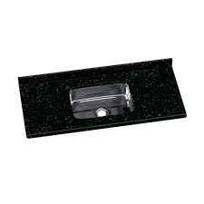 Pia 120 Marmorite Granito Preto Cuba Inox com Válvula G&J