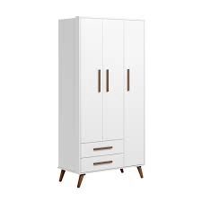  Roupeiro 3P Q Encanto Retrô Branco Acetinado (3830.3) QMOVI 