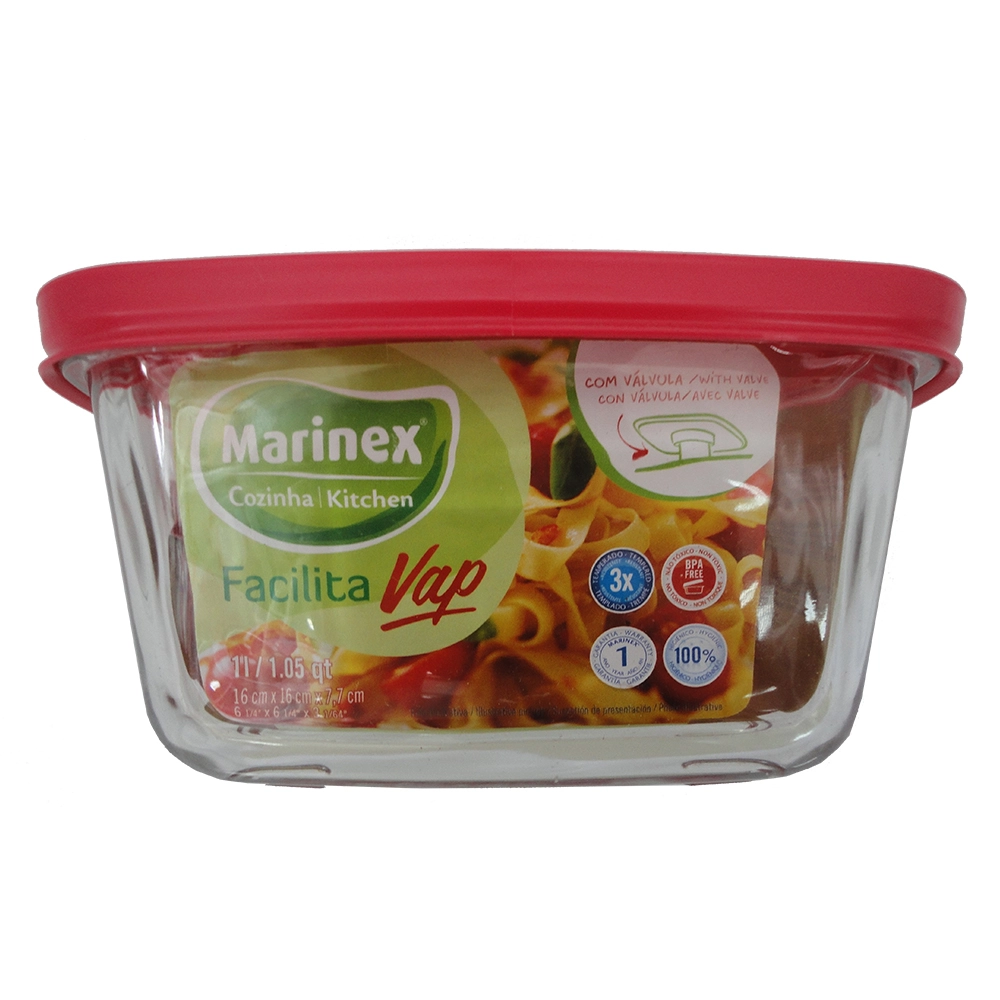Tigela com Tampa Facilita 1L  MARINEX (72503)
