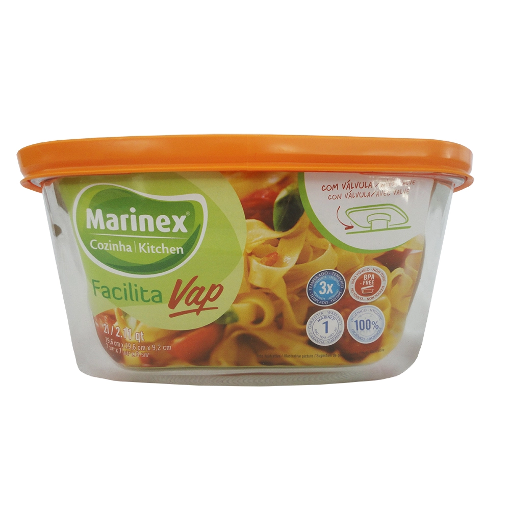 Tigela com Tampa Facilita 2L MARINEX (72703) 