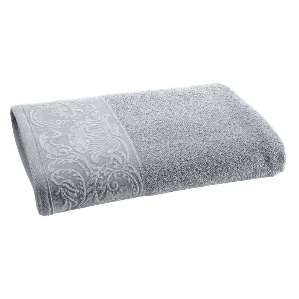 Toalha de Rosto 50x70cm Louise Cinza 450G CORTTEX