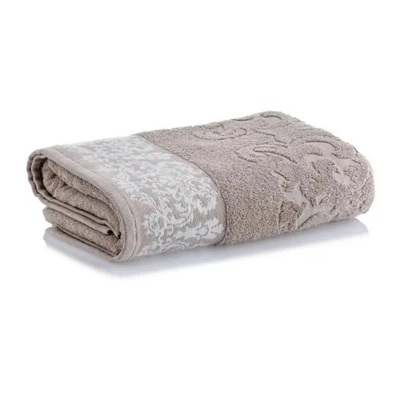 Toalha de Rosto 50x70 Medalhao Bege 450G CORTTEX