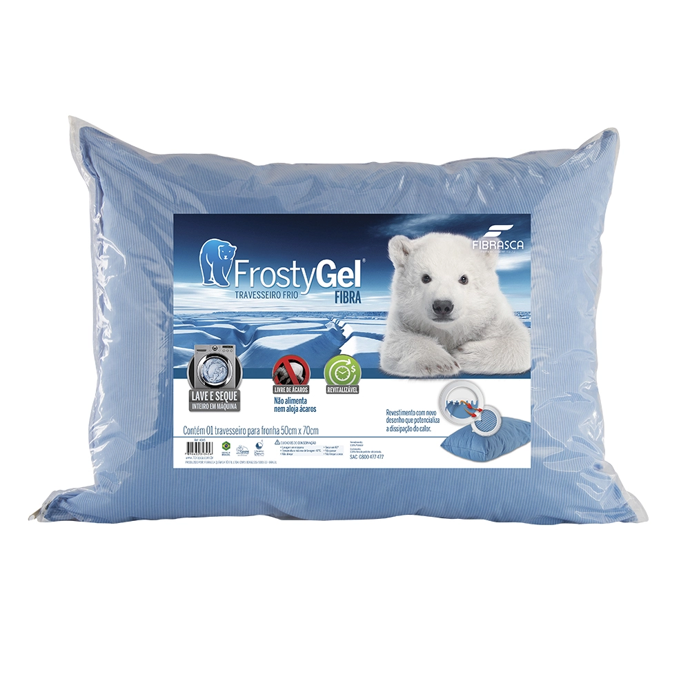 Travesseiro 50X70 FrostyGel Plumax Lavável (4345) FIBRASCA 